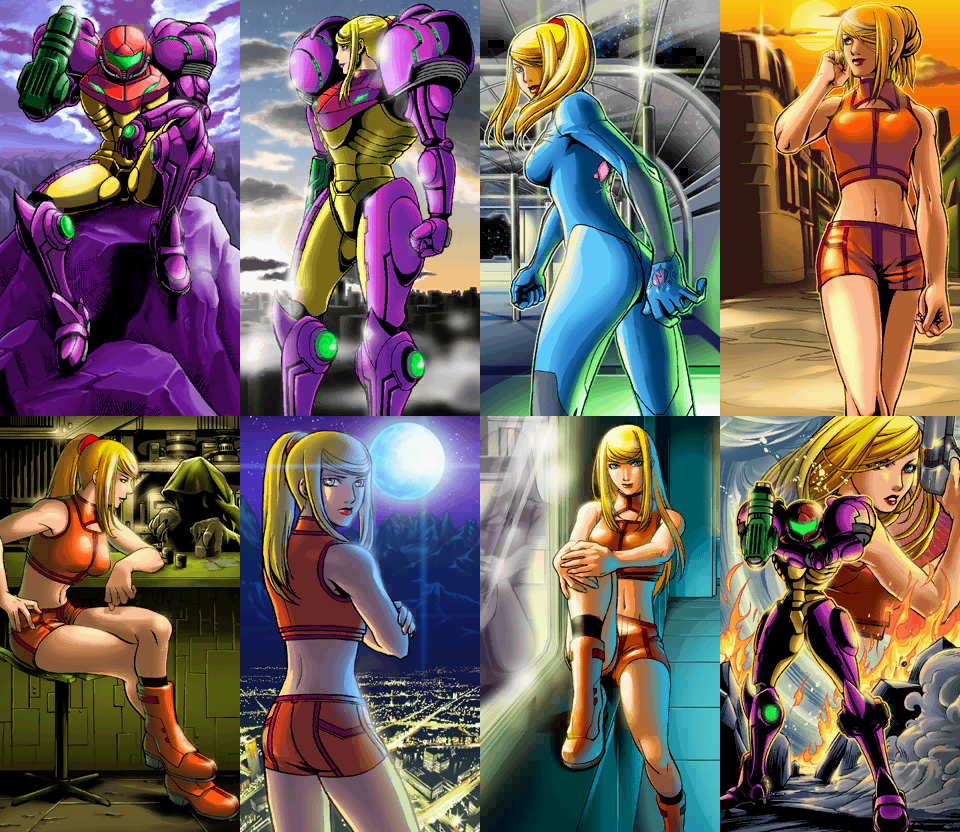 Metroid-ZeroMission-Collage-Endings